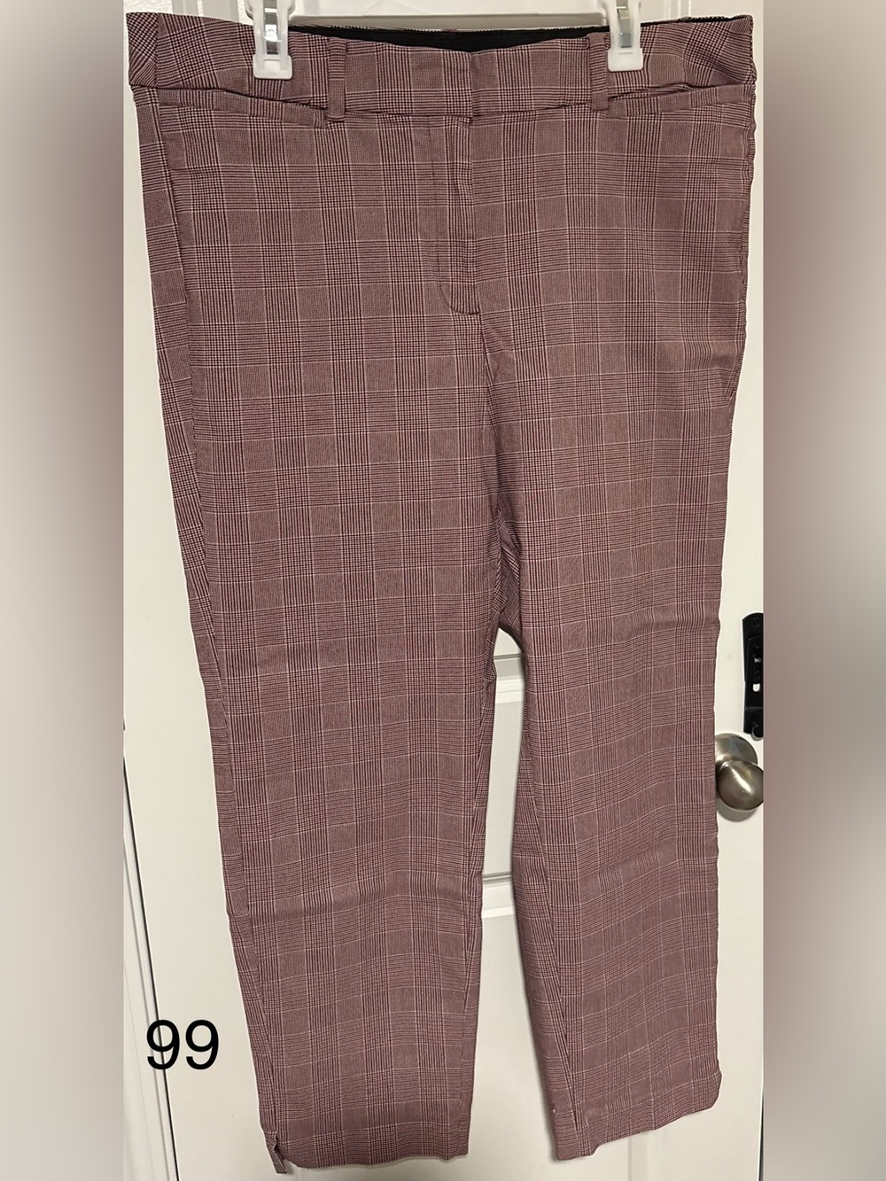 Lane Bryant Women’s Glen Plaid Dress Pants in Mauve-Tone